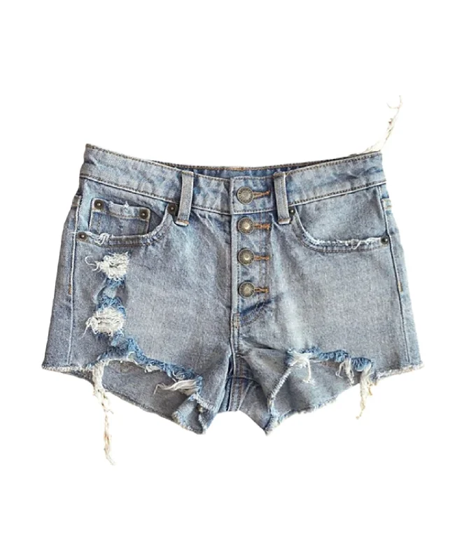 women's capri denim jeansKatie J NYC Girls Venice Light Wash Jean Shorts