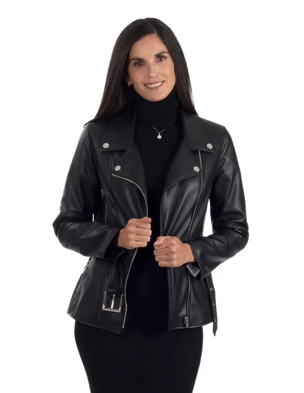 women's coats in bold colorsNine West Women's Moto Jacket