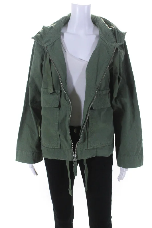 women's coats for special occasions and everyday eleganceEverlane Womens The Canvas Organic Cotton Anorak  Forest Green