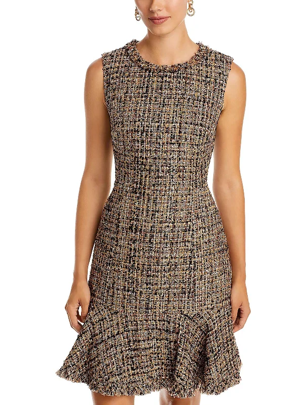 women's boho dressesWomens Tweed Mini Sheath Dress