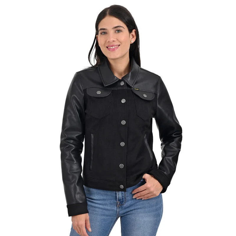 women's wool coatsWrangler Women's Dual Texture Trucker Jacket