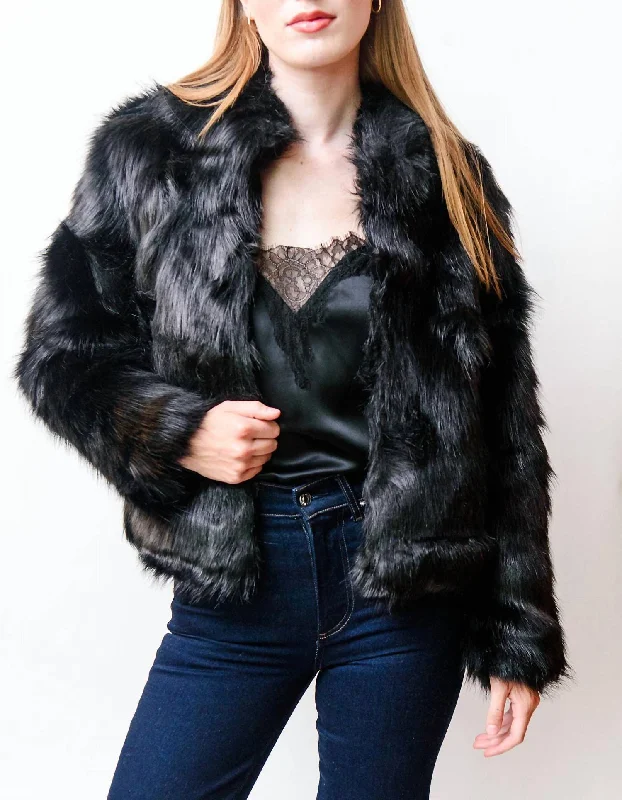 women's coats for tall womenFur Delish Coat In Black