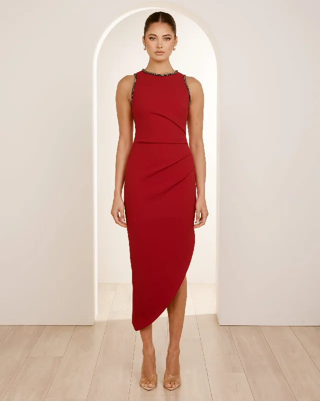 women's high-end dressesDimitri High Neck Midi Dress