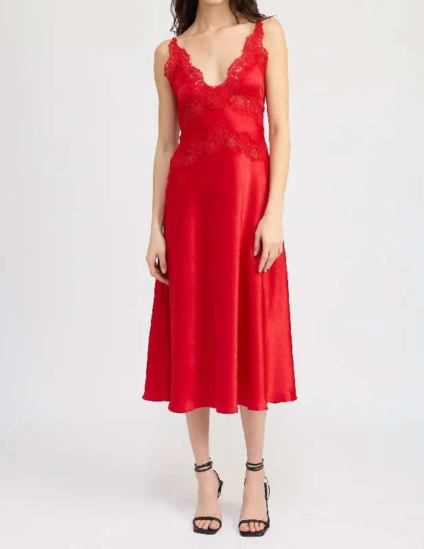 women's formal dressesFrankie Midi Dress In Red