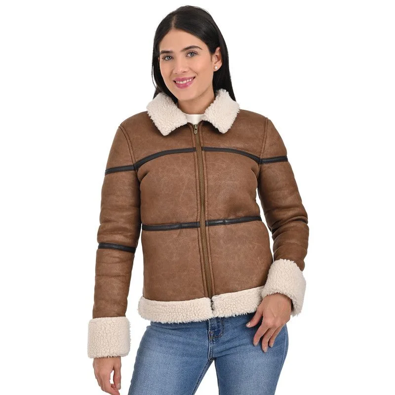 women's coats for those who want to make a fashion statementLEE Women's Fur Bomber Jacket