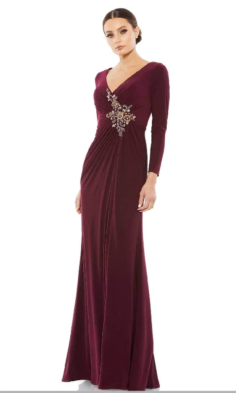 women's petite dressesMac Duggal Evening - 67848D V-Neck Sheath Mother of the Bride Dress