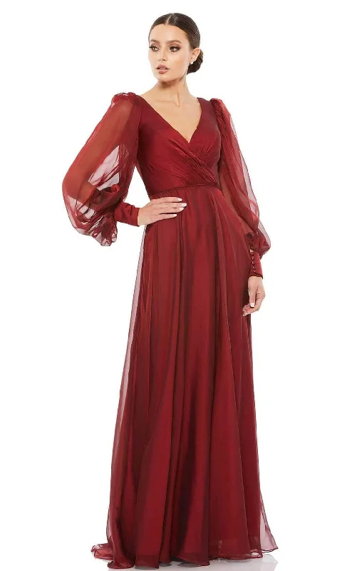 women's ball gown dressesMac Duggal Evening - 67873D Long Sleeve Modest A-Line Dress