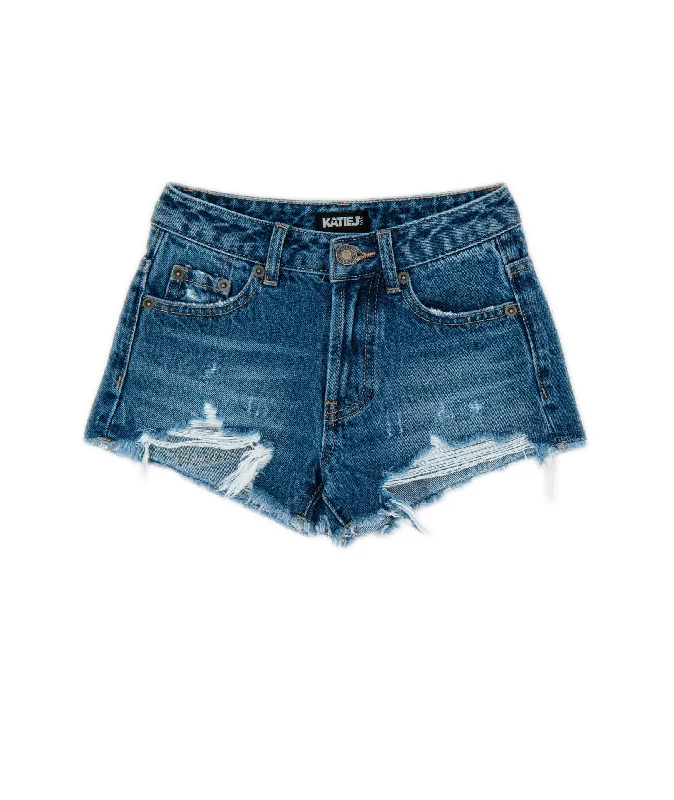 women's denim jeans with pocketsKatie J NYC Girls Malibu Dark Wash Jean Shorts