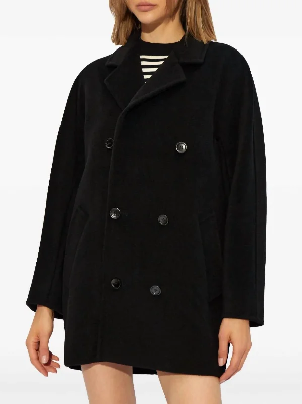 women's coats for those who love to experiment with fashionLivorno Peacoat In Black