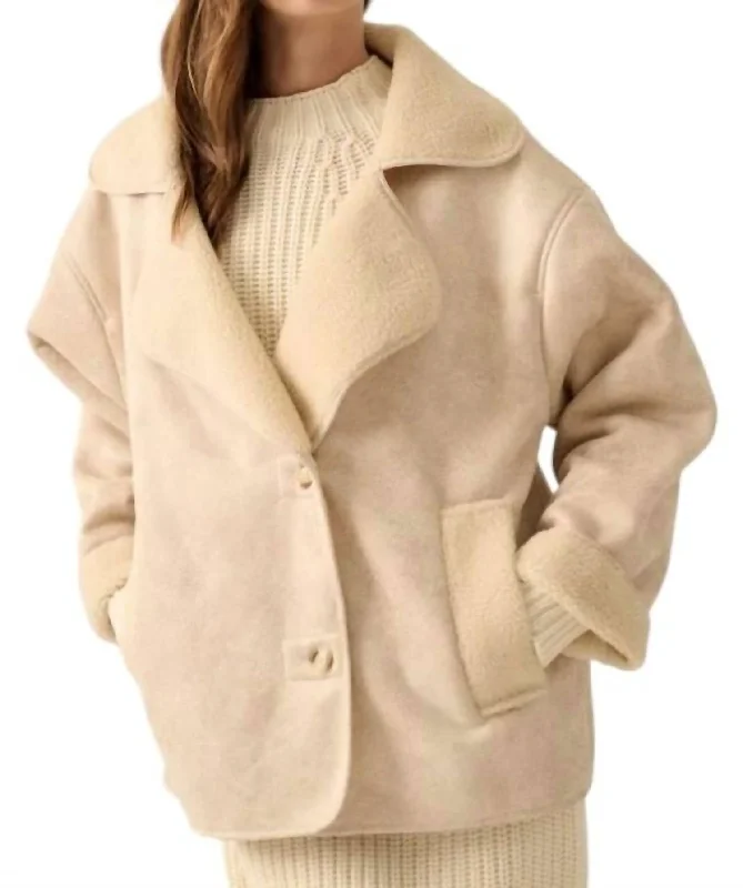 women's coats for fashion-forward individualsJosephine Faux Jacket In Coconut