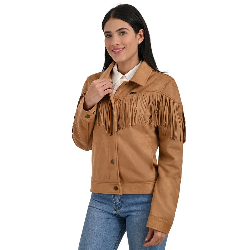 women's coats with hoodsWrangler Women's Western Style Fringed Jacket