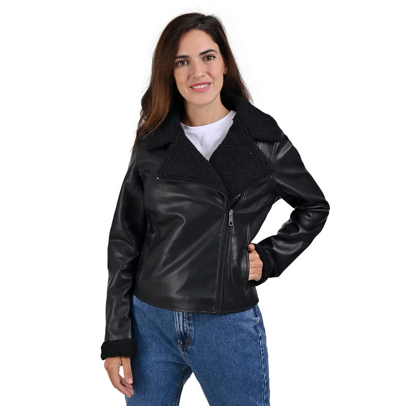 women's coats for special occasions and everyday eleganceLEE Women's Biker Jacket With Fur