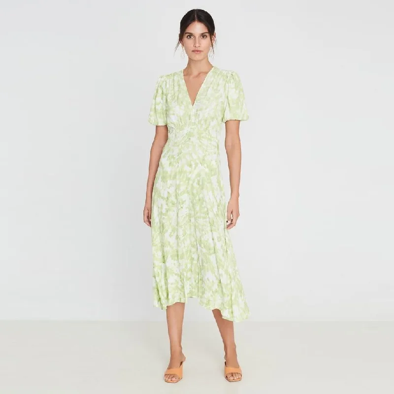 women's affordable dressesVittoria Midi Dress (Roos Tie Dye Lime)