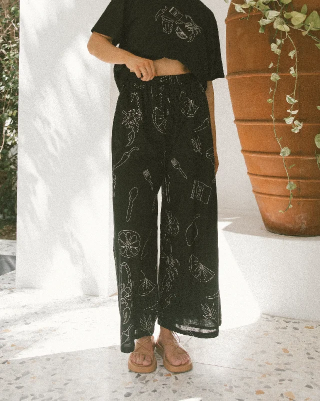 Lacey Pants | Black Caliente