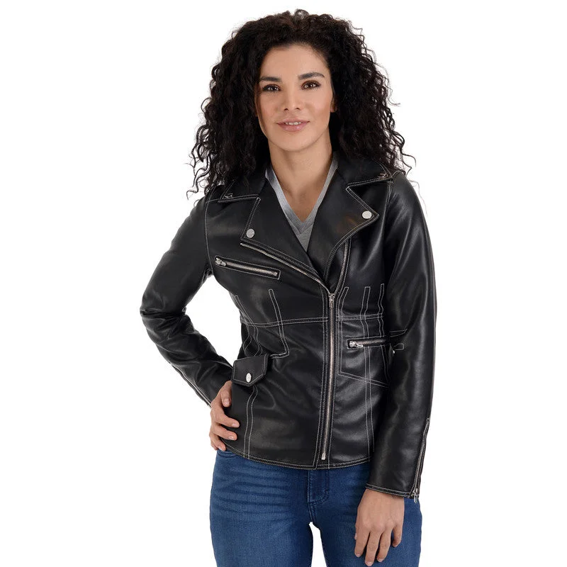 modern women's coatsNine West Women's Biker Jacket