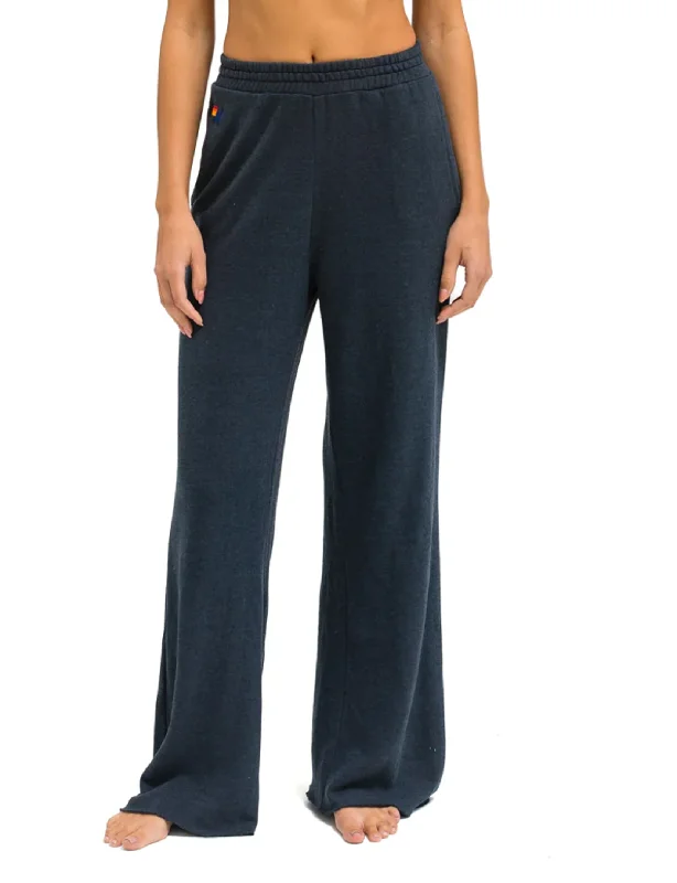 women's zipper pantsWomens Wide Leg Pocket Sweatpants, Charcoal