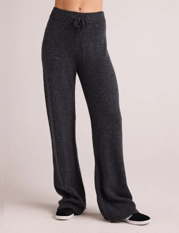 women's drawstring pantsWide Leg Sweatpant, Charcoal