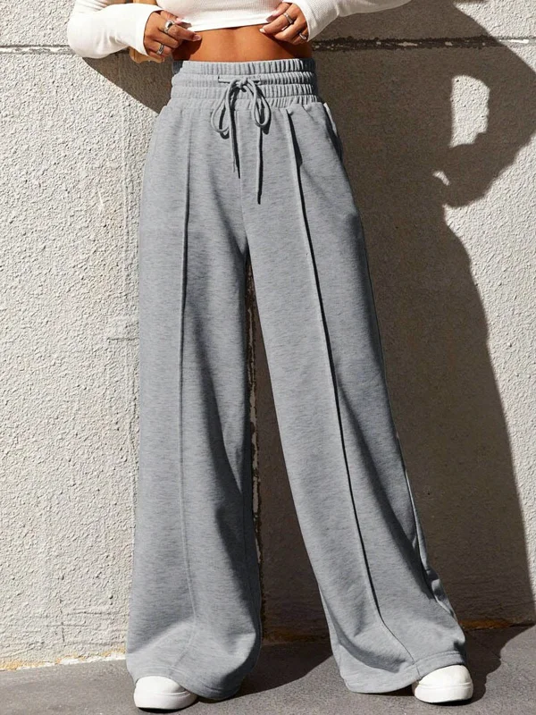 women's polyester pantsBerryBetty - City Walk Wide Leg Sweatpants