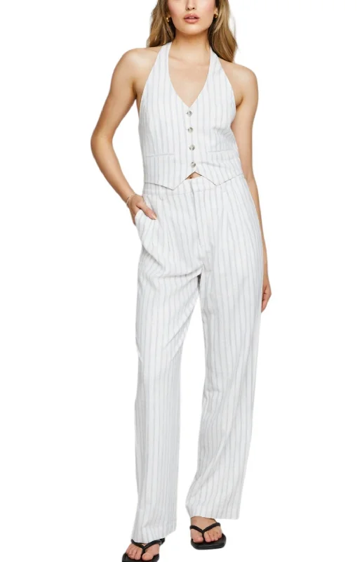 women's silk pantsElliot Pants In White Stripe