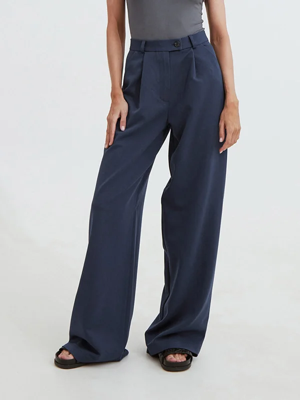 women's denim pantsBerryBetty - Go Slow Wide Leg Pants