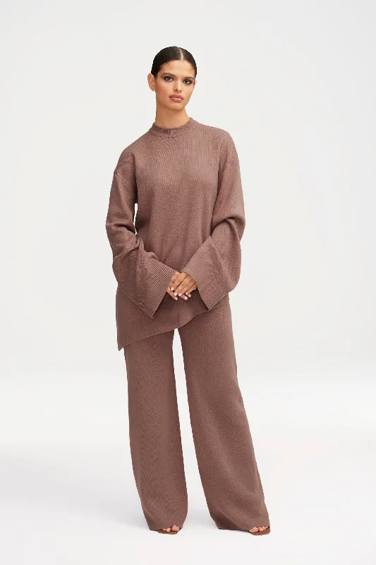 women's leggingsKehlani Wide Leg Knit Pants