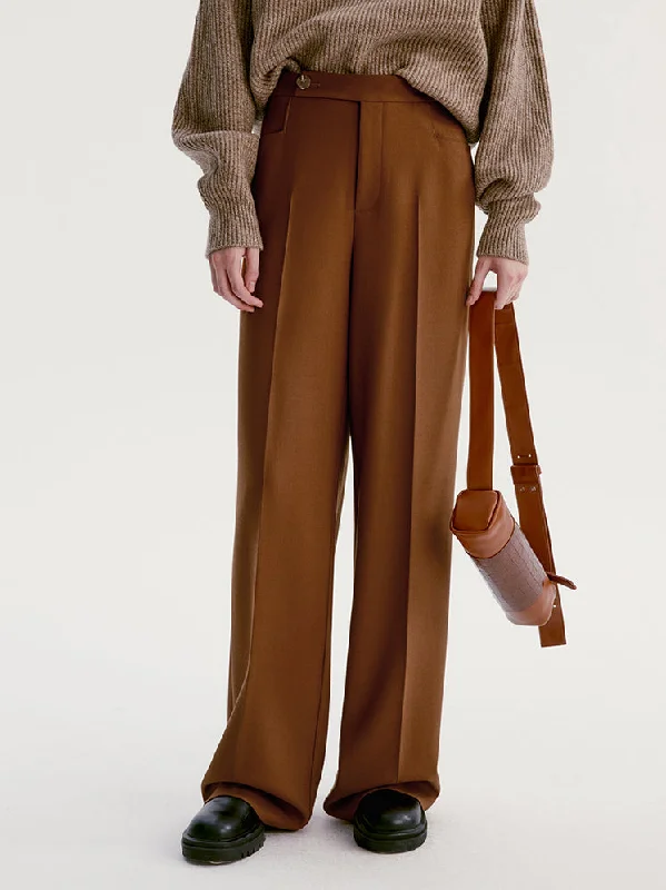 women's hot pantsBerryBetty - Maple Pockets Wide Leg Pants