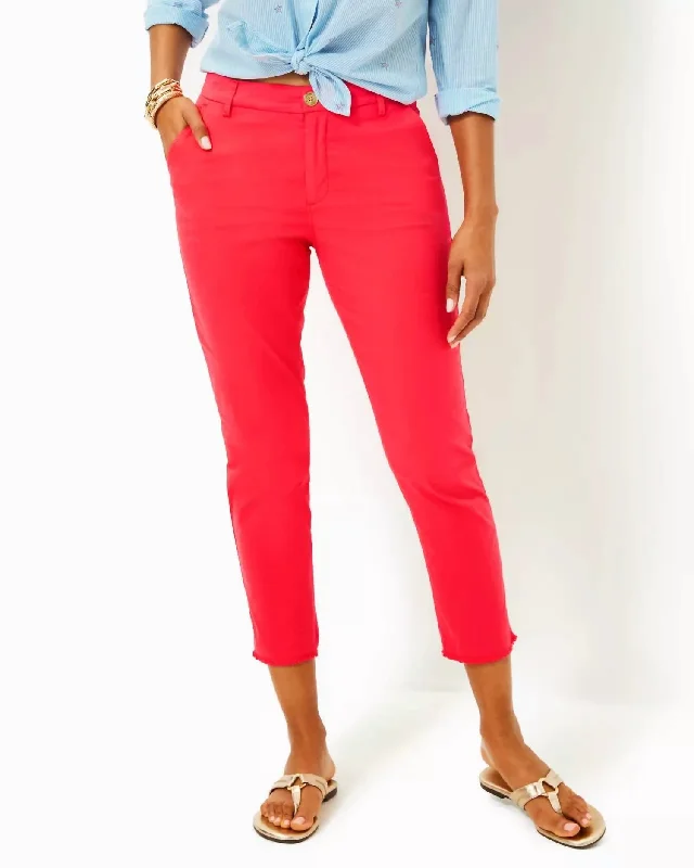 women's checkered pantsMontoya Chino Pants In Mizner Red