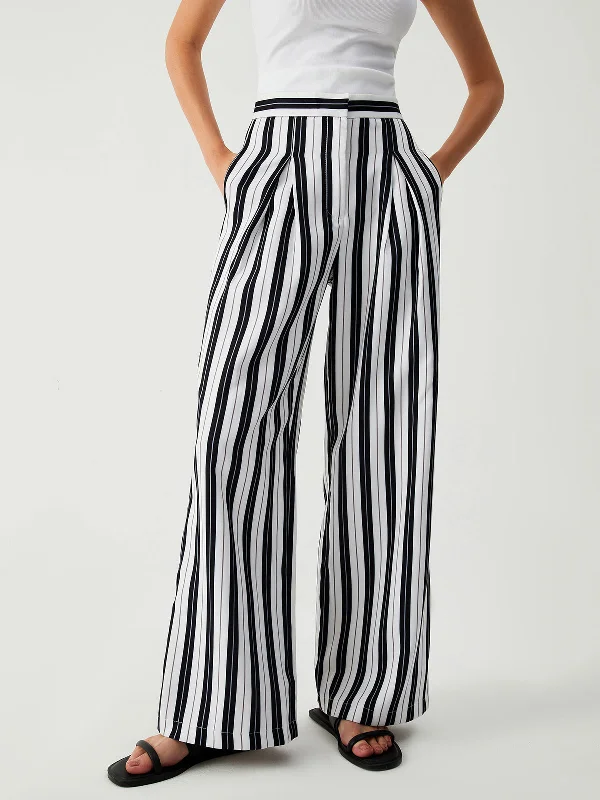 women's vintage pantsBerryBetty - St Tropez Pinstripe Wide Leg Pants