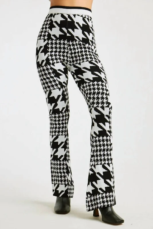 women's formal pantsWinter Flare Pant In Black/white