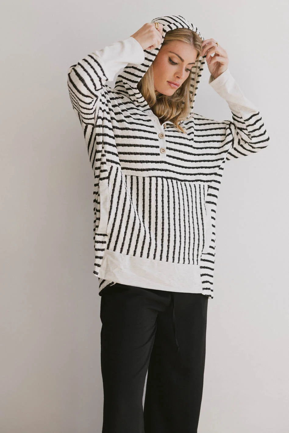 women's stylish dressesAustin Striped Hoodie