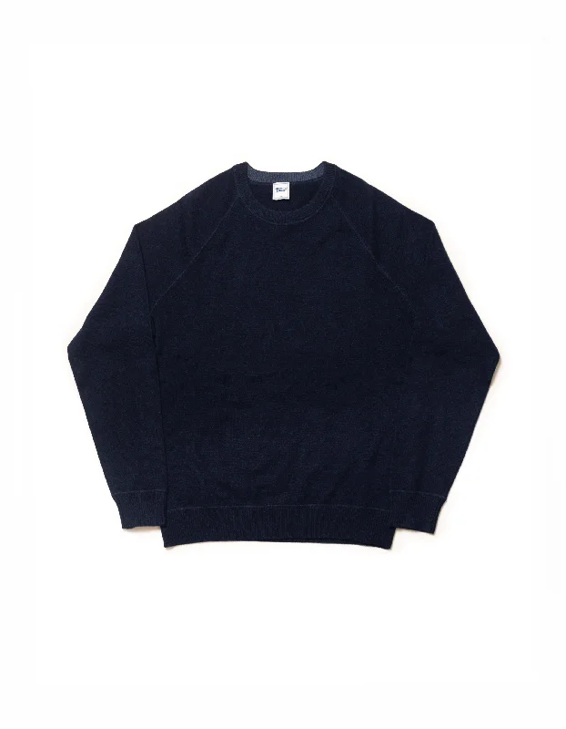 women's work dressesCASHMERE CREW NECK SWEATER - DARK BLUE