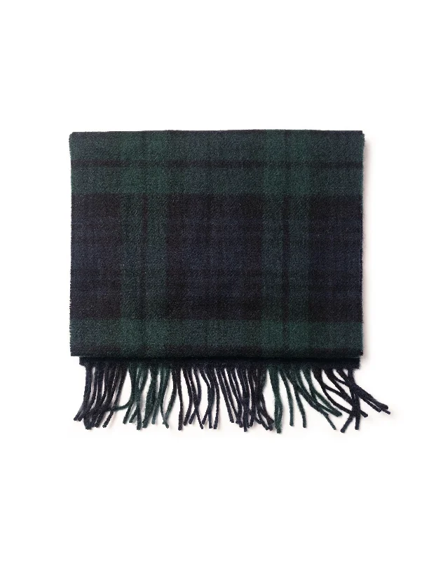 women's striped dressesCASHMERE SCARF - BLACKWATCH