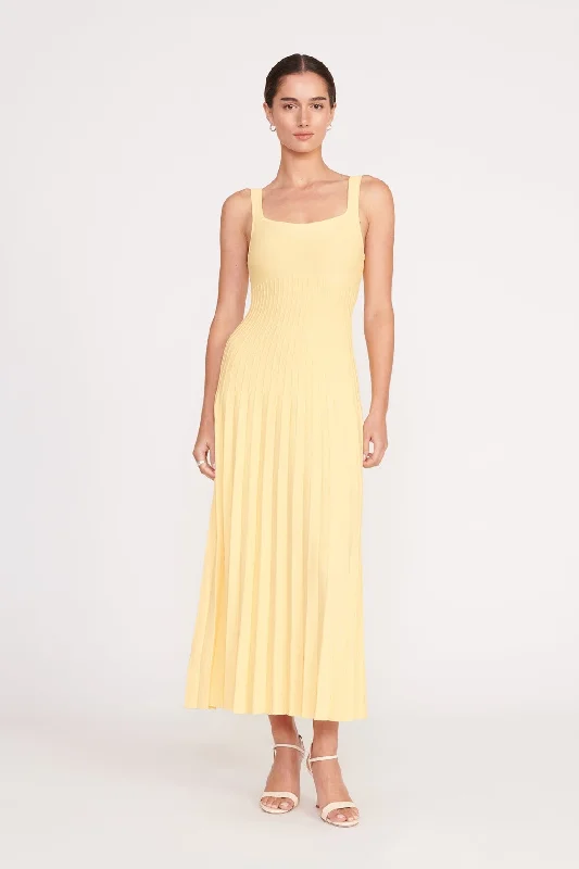 women's pear-shaped body dressesELLISON DRESS | LEMON DROP