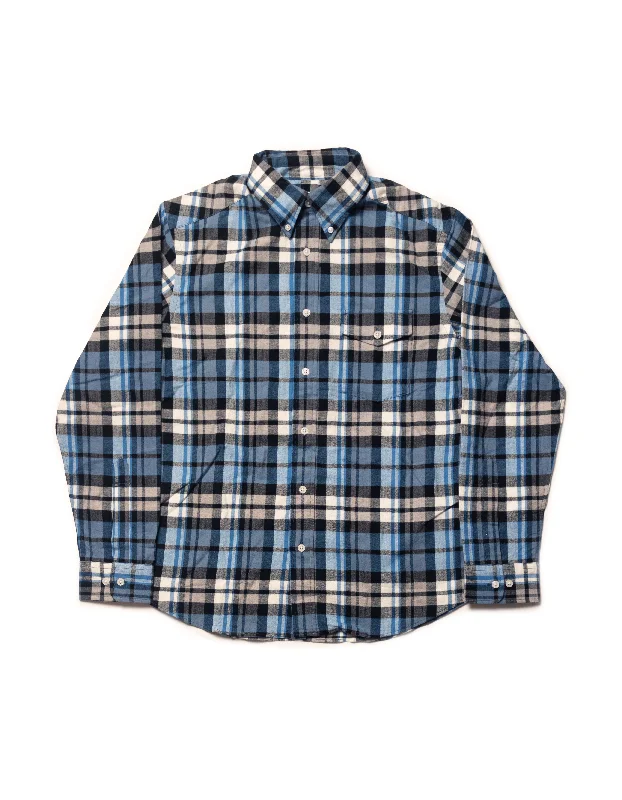 women's maternity dressesTARTAN FLANNEL SPORT SHIRT - BLUE/BLACK/CREAM CHECK