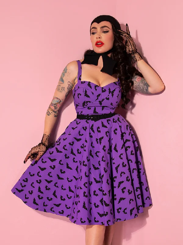 women's statement dressesManeater Swing Dress in Bat Print - Vixen by Micheline Pitt