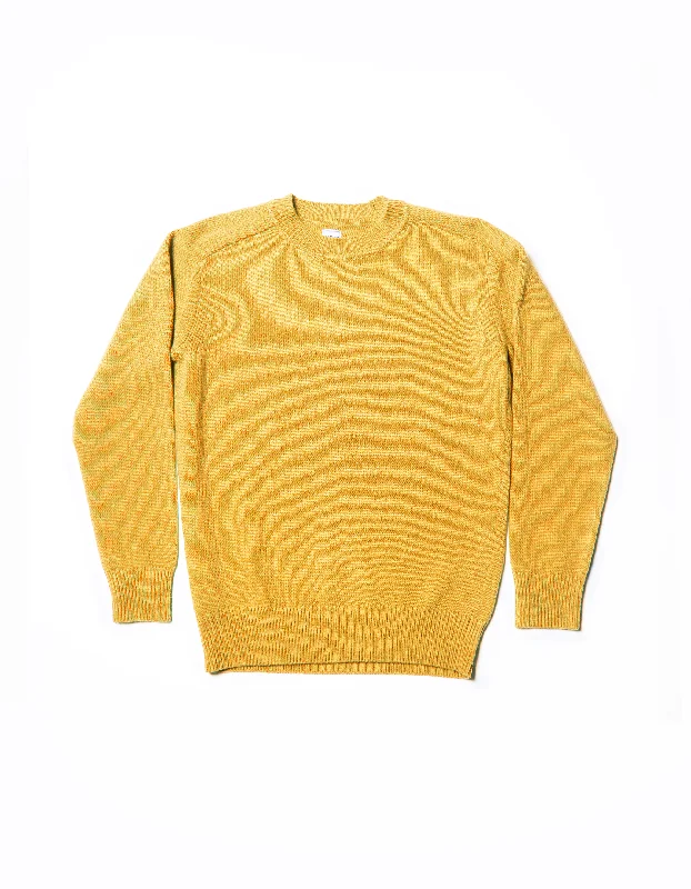 women's ethical fashion dressesWOOL CREW NECK SWEATER - YELLOW