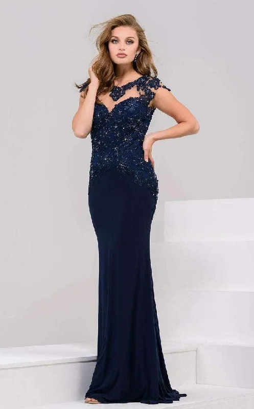 women's bodycon dressesJovani 32600 Cap Sleeve Long Prom Gown