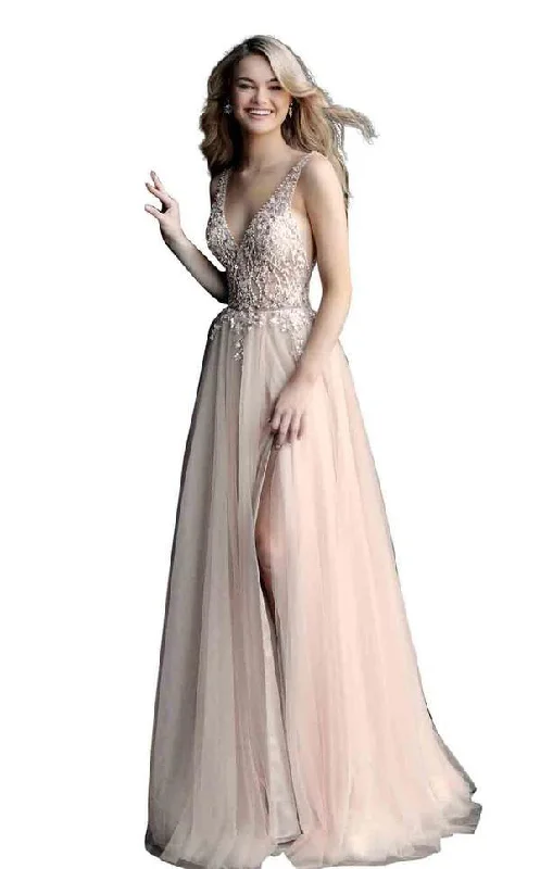 women's versatile dressesJovani 65324 Long Sleeveless Prom Dress