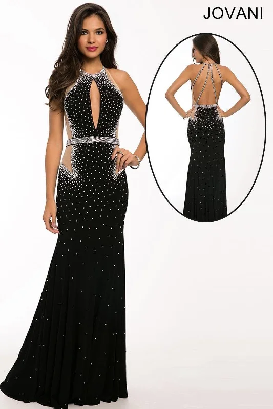 women's bell-sleeved dressesJovani 23046 Sleeveless Long Sexy Prom Dress