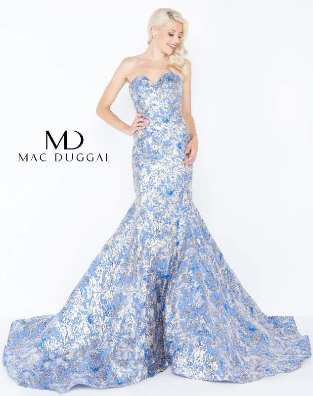 women's cotton dressesMac Duggal 66219 Long Strapless Prom Mermaid Gown