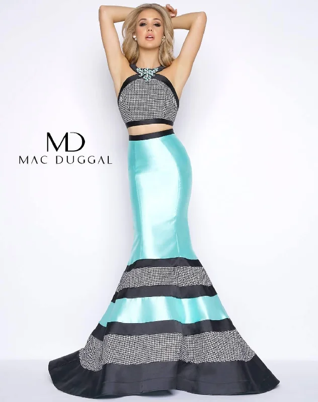 women's denim dressesMac Duggal 65913 Prom Long Two Piece Mermaid Gown