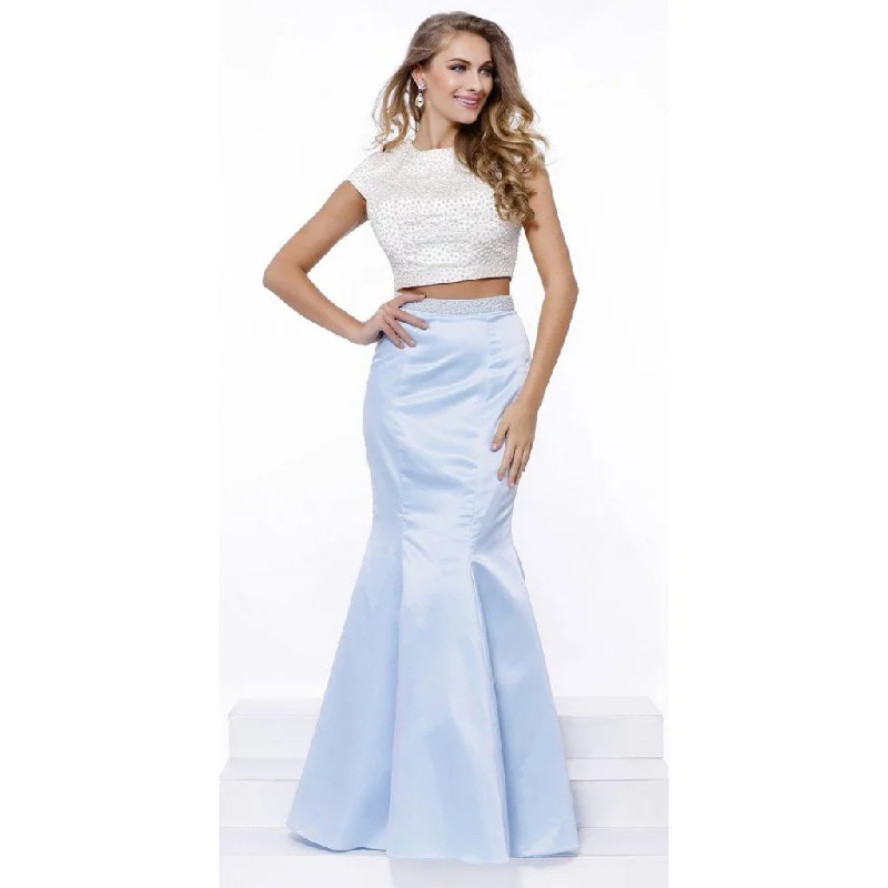 women's sleeveless dressesLong Two Piece Formal Prom Dress