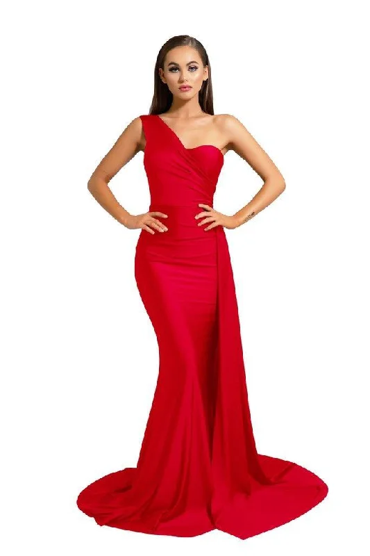 women's flutter-sleeved dressesPortia And Scarlett 6321 Long Formal Prom Gown