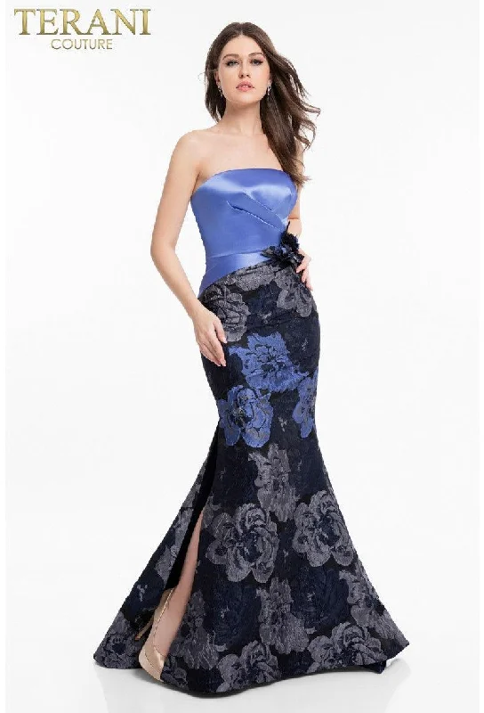 women's easy-to-wear dressesTerani Couture 1821E7136 Strapless Long Prom Dress