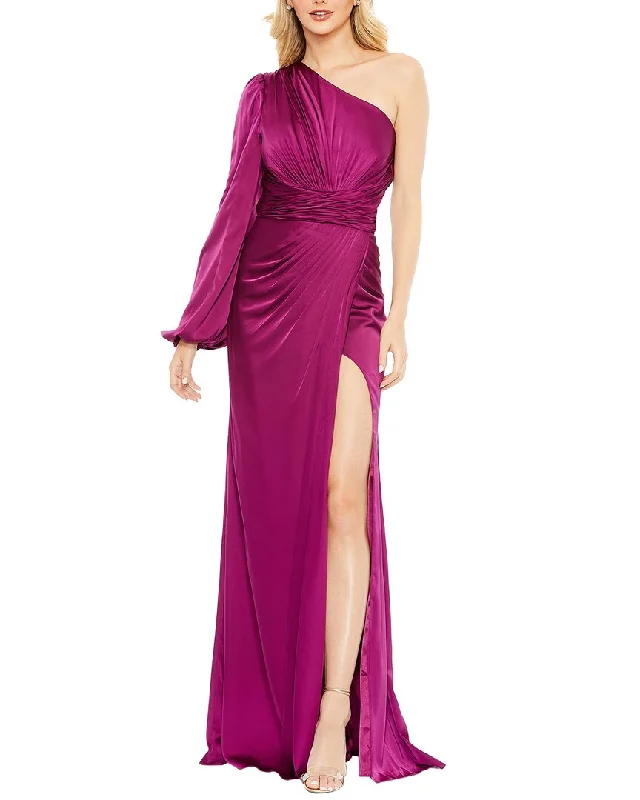 women's wrap dressesMac Duggal One-Sleeve Gown