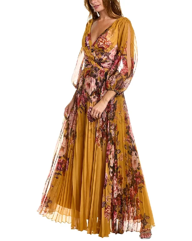 women's silk dressesMarchesa Notte Printed Gown