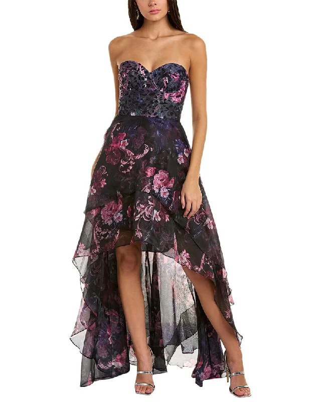 women's empire-line dressesMarchesa Notte Sleeveless Floral Gown