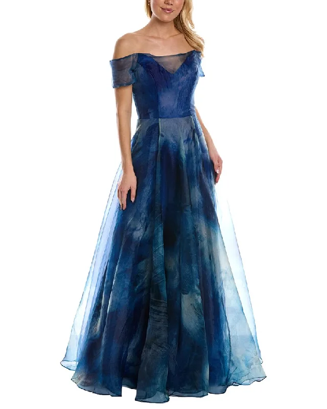 women's A-line dressesRene Ruiz Off-The-Shoulder Gown