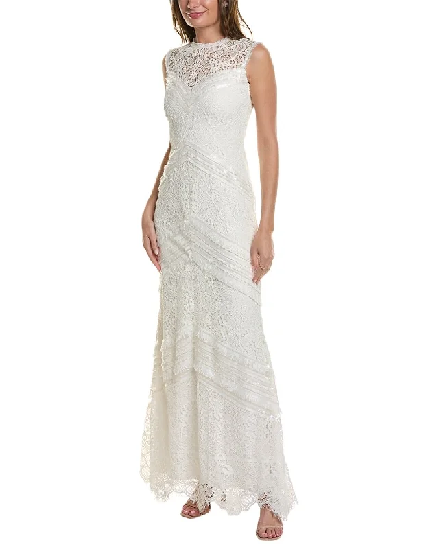 women's bow dressesTadashi Shoji Lace Gown