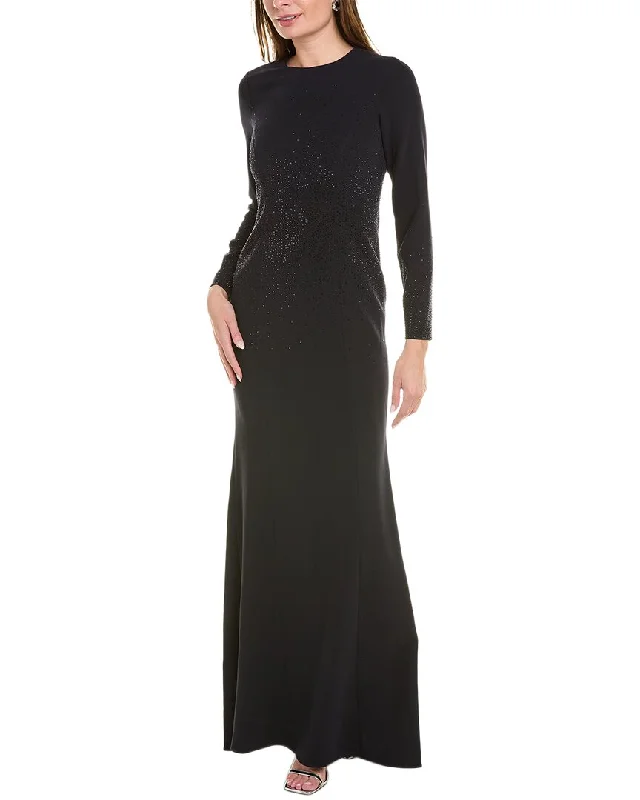 women's maxi dressesTeri Jon by Rickie Freeman Rhinestone Gown